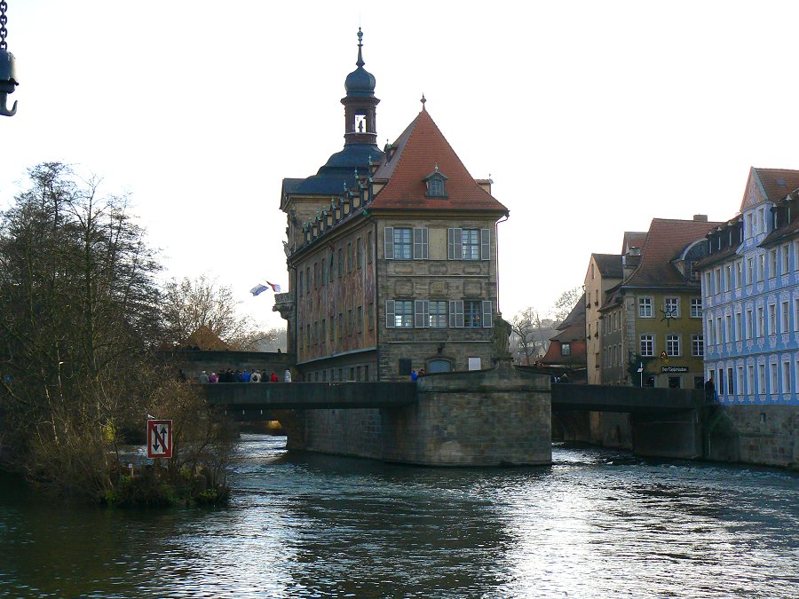 Weltkulturerbe Historische Altstadt Bamberg - Altes Rathaus in der Regnitz