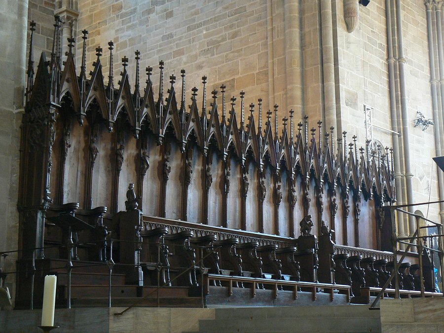 Gotisches Chorgestühl im Bamberger Dom