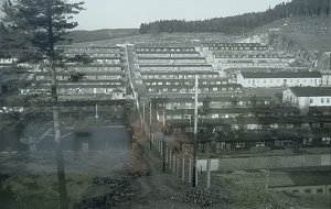Wohnbaracken des Konzentrationslagers