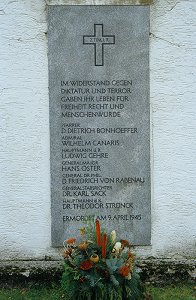 Gedenktafel für Dietrich Bonhoeffer