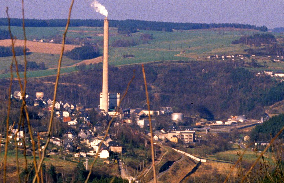 Blankenstein mit seiner Papierfabrik 1989