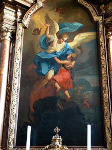 Engelsdarstellung in der Klosterkirche St. Michael in Bamberg