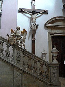 Barock-Engel in der Klosterkirche St. Michael in Bamberg