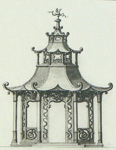 Schneckenberg, Chinesischer Pavillon, Entwurf von Johann Gottlieb Riedel