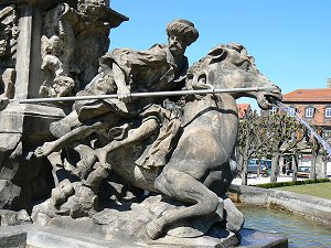 Bayreuth - Neues Schloss, Markgrafenbrunnen