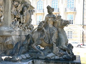 Bayreuth - Neues Schloss, Markgrafenbrunnen
