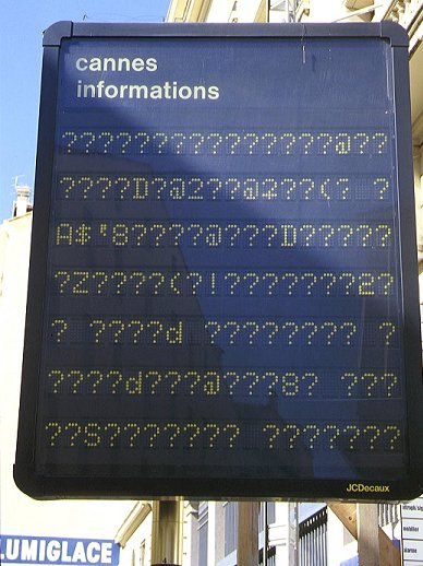 Cannes - "Informationstafel"