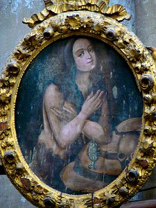 Maria Magdalena auf einem Bild in der Kirche