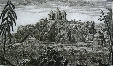 Schlösschen auf dem Belvedere Felsen