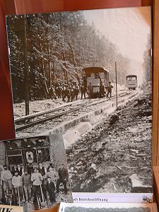 Bau der Bergbahn 1907
