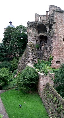 Heidelberger Schloss - Pulverturm (Krautturm, Gesprengter Turm)