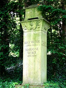 Das Grab von Max Weber auf dem Heidelberger Bergfriedhof