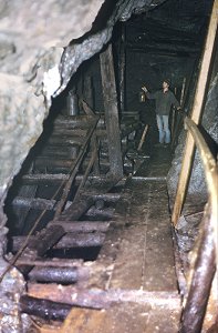 Historisches Eisenbergwerk bei Fichtelberg, heute Besucherbergwerk