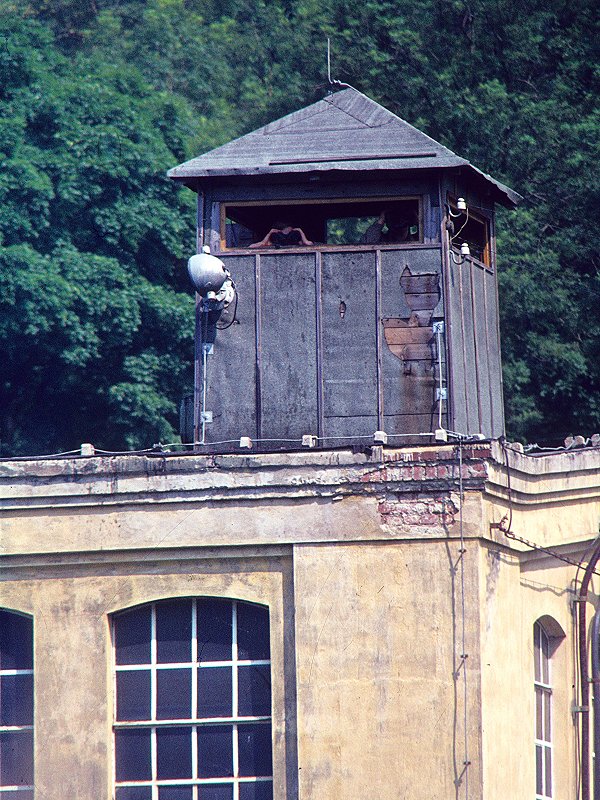 Beobachtungskanzel auf der Papierfabrik in Blankenberg