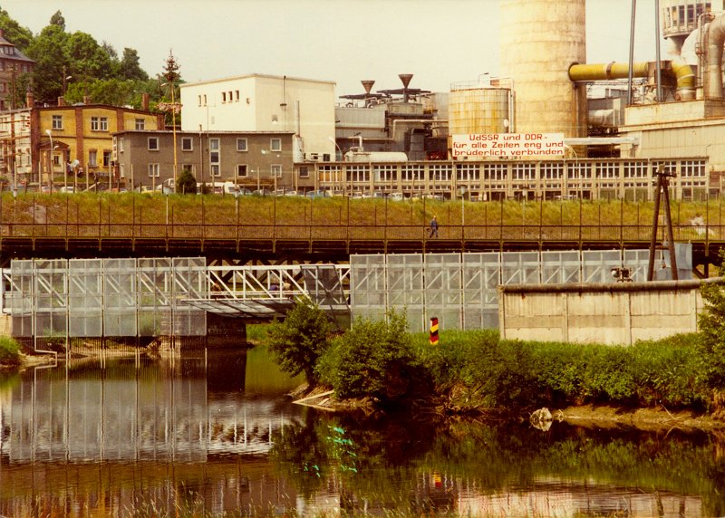 Flusssperre an der Saale bei Blankenstein