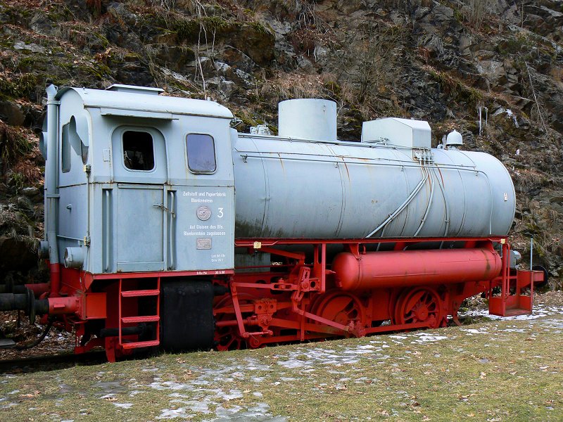 Rangierlokomotive (Dampflokomotive) der Zellstoff- und Papierfabrik Blankenstein zu DDR-Zeiten