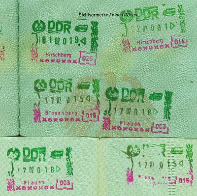 Einreisestempel DDR