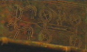 Verzierungen auf dem Bronzeblech