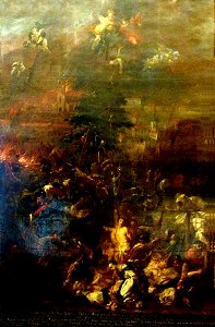 Michael Willmann - Zerstörung der Klosterkirche durch die Hussiten