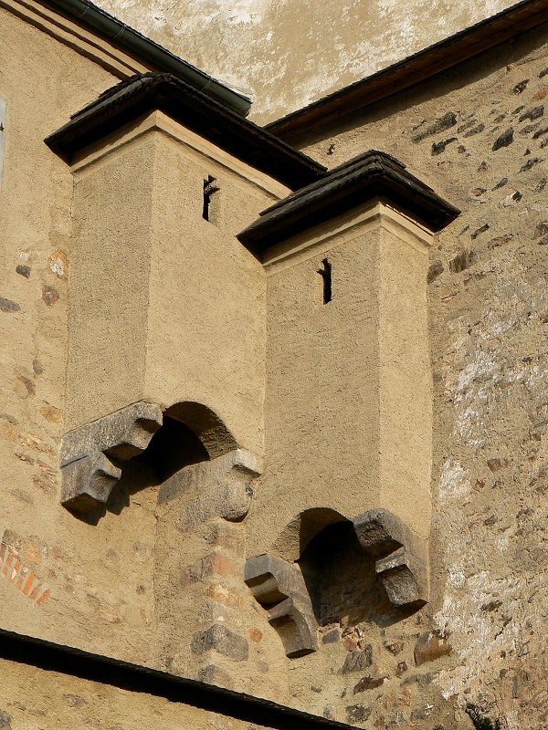 Fortschrittliche Toilettentechnik der Burg Loket (Elbogen)