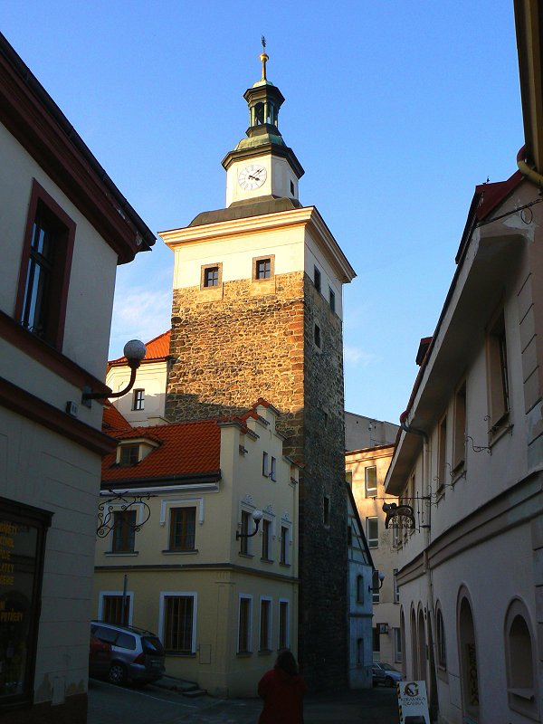 "Schwarzer Turm" in der historischen Altstadt von Elbogen in Tschechien