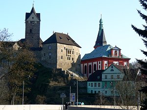 Kirche St. Wenzel neben der Burg Loket