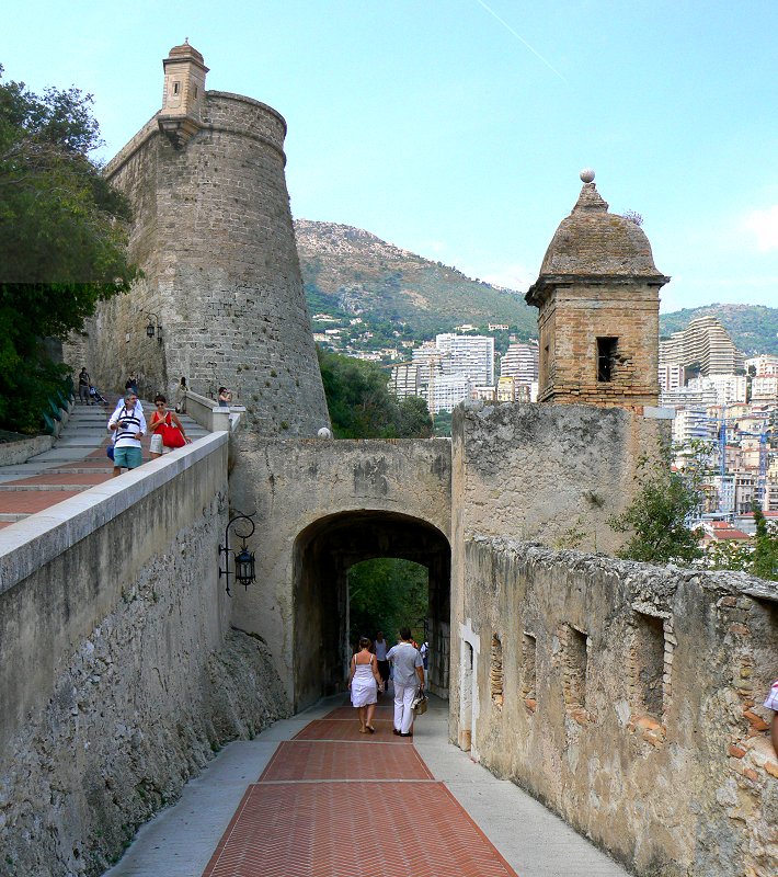 Die Befestigungsanlagen von Monaco-Ville