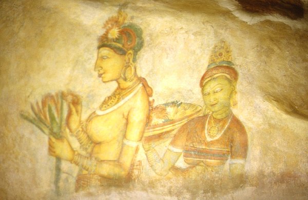 Sigiriya-Fresken: &quotWolkenmädchen"