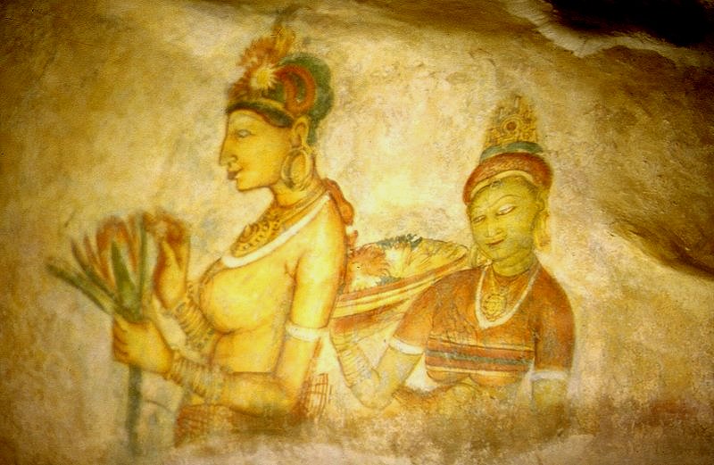 Sigiriya-Fresken: &quotWolkenmädchen"
