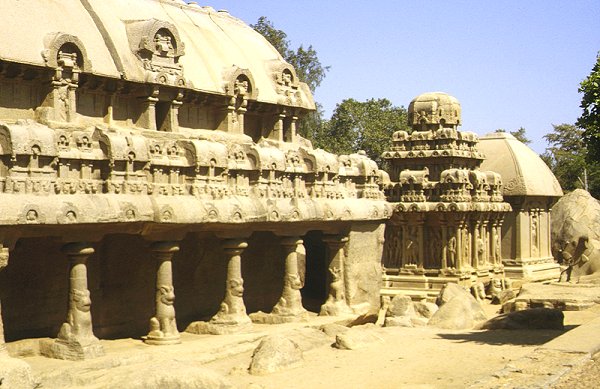 Die Ratha-Tempel bei Mamallapuram (Mahabalipuram)