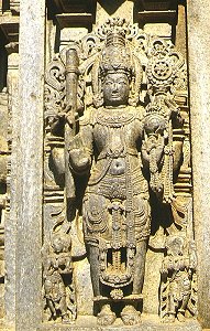 Hoyshala-Kunst am Keshara-Tempel in Somnathpur