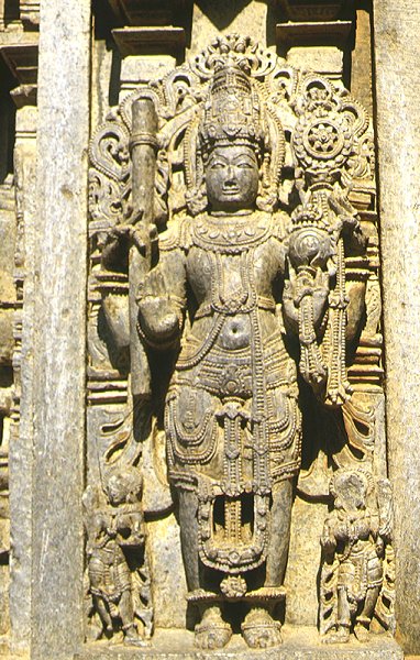 Hoyshala-Kunst am Keshava-Tempel in Somnathpur