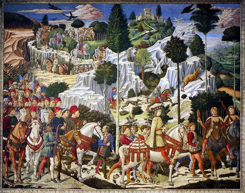 Das Fresko "Der Zug der Heiligen Drei Könige"