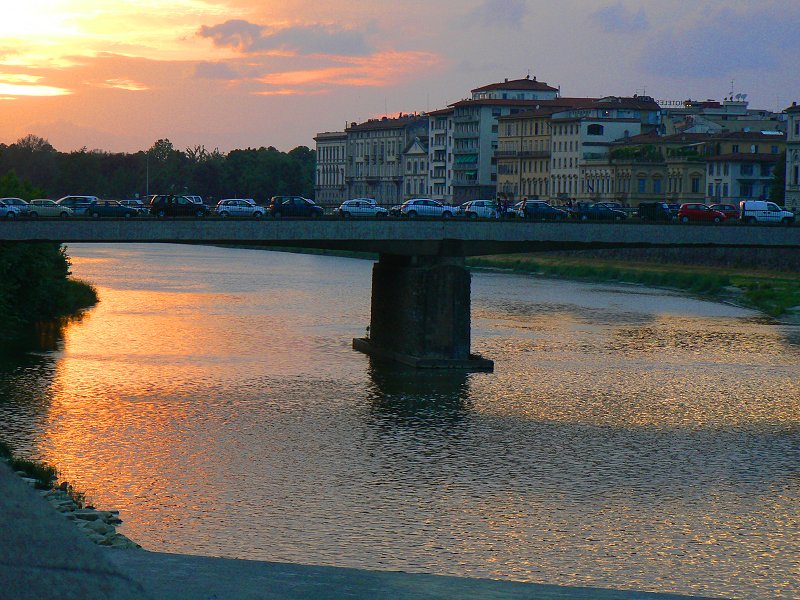 Sonnenuntergang an der Ponte Amerigo Vespucci