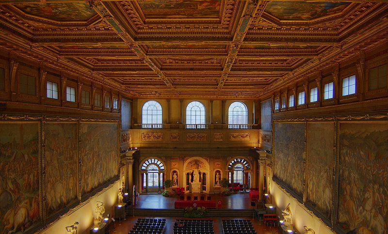 Saal der Fünfhundert im Palazzo Vecchio in Florenz