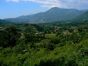 Apuanische Alpen, im Hintergrund Camaiore