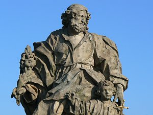 Würzburg - Alte Mainbruecke - Heiliger Josef (Josephus)