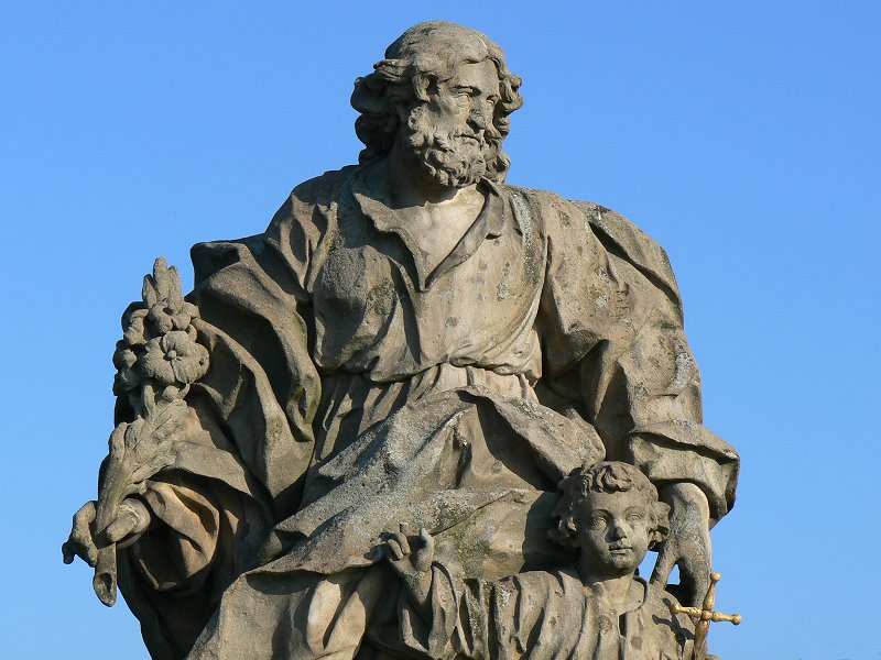 Der heilige Josef (St. Josephus) auf der Alten Mainbrücke in Würzburg