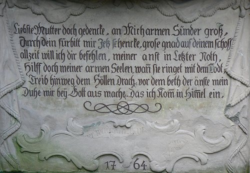 Würzburg - Lusamgärtchen, Fürbitte