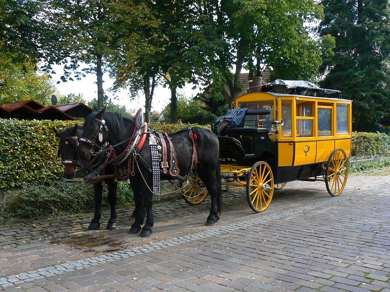 Postkutsche für Touristen in Veitshöchheim